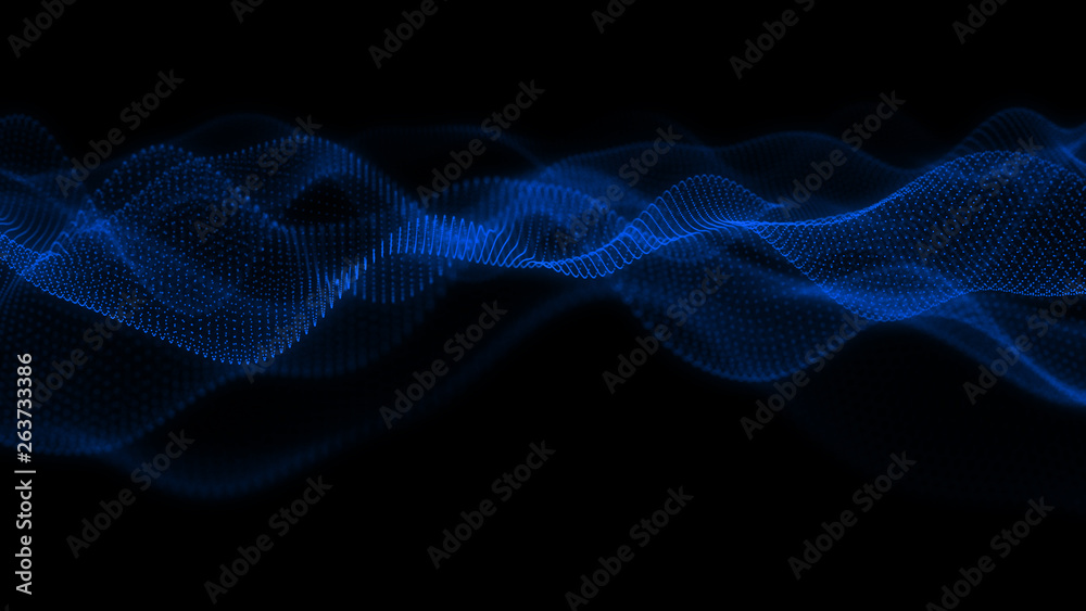 Fototapeta premium Music abstract background. Equalizer for music, showing sound waves with musical waves, background equalizer. 3d rendering.