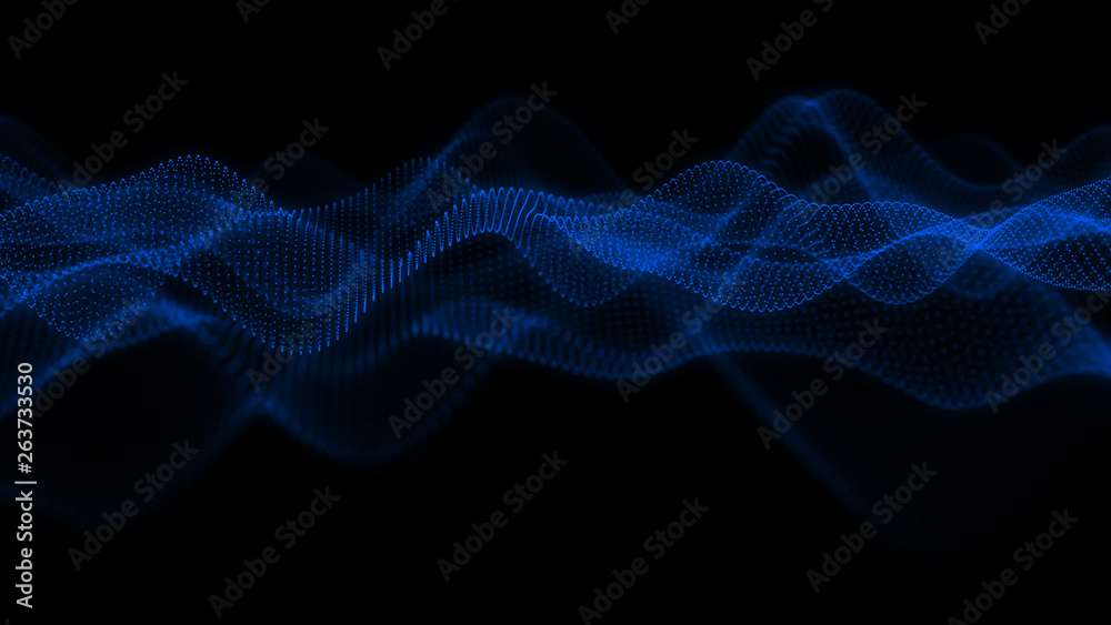 Fototapeta premium Music abstract background. Equalizer for music, showing sound waves with musical waves, background equalizer. 3d rendering.