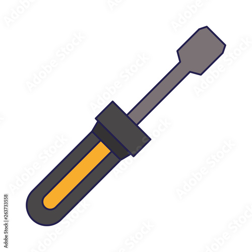 screwdriver working repair tool blue lines © Jemastock