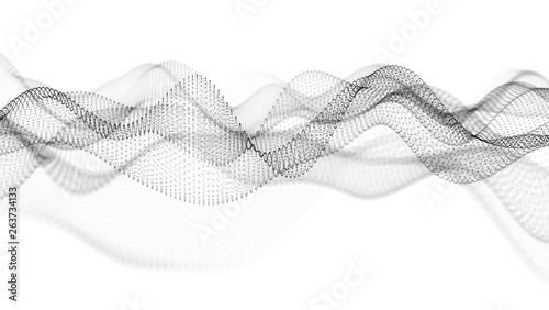 Music abstract background. Equalizer for music, showing sound waves with musical waves, background equalizer. 3d rendering.