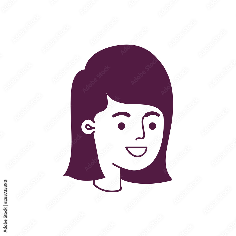 head of woman avatar character