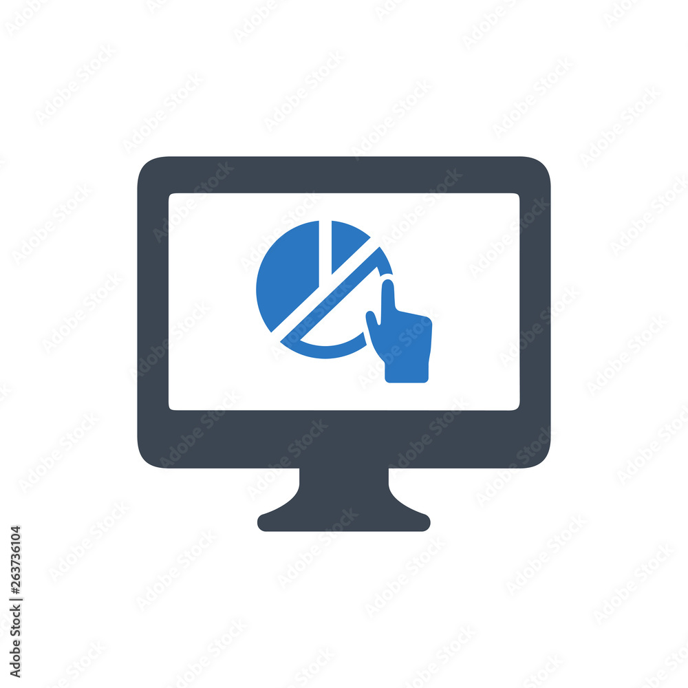 Online statistics report icon Online statistics report icon