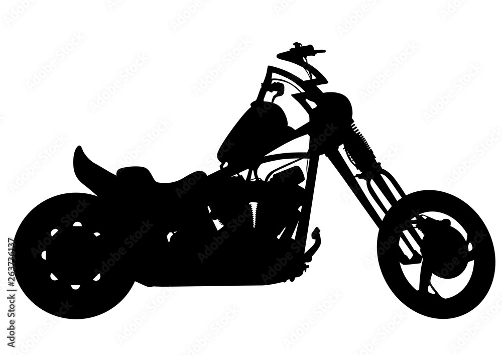 Fototapeta premium Old big bike on white background