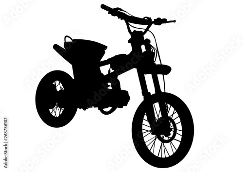 Old big bike on white background