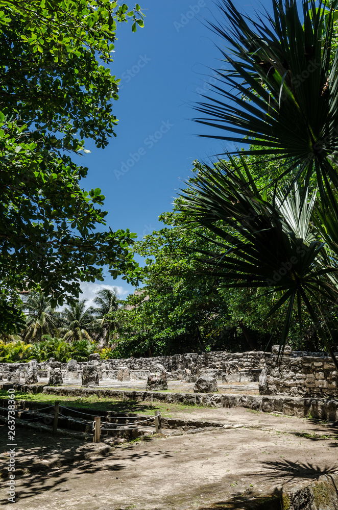 San Miguelito Archaeology Site in Cancun, Mexico San Miguelito Archaeology Site in Cancun, Mexico