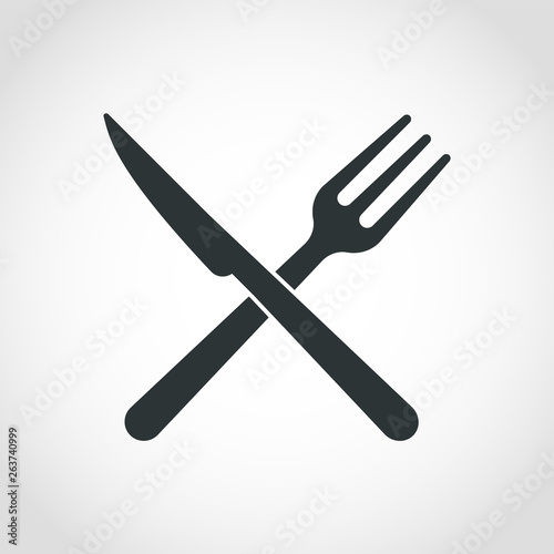 Knife and fork icons. Cutlery. Restaurant menu.