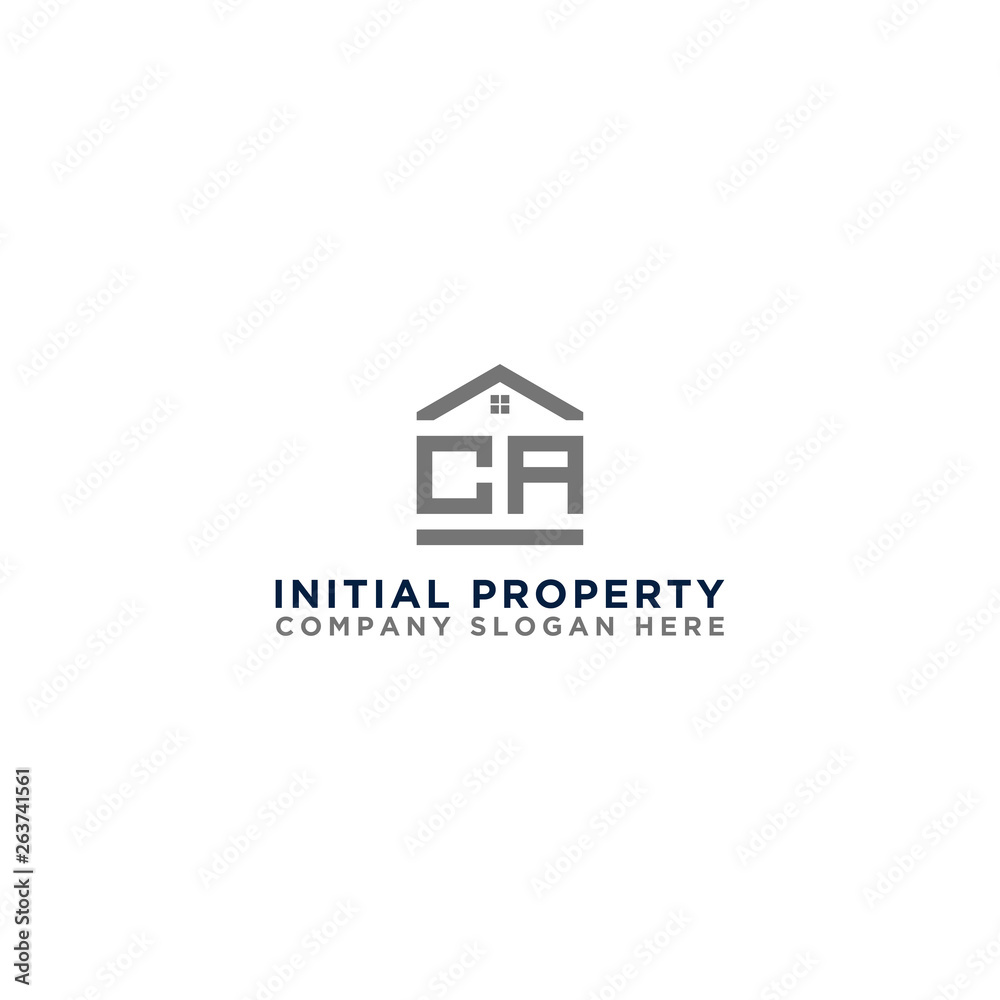 Logo template vector Design, property, real estate with initials CA - Vector Logo template vector Design, property, real estate with initials CA - Vector