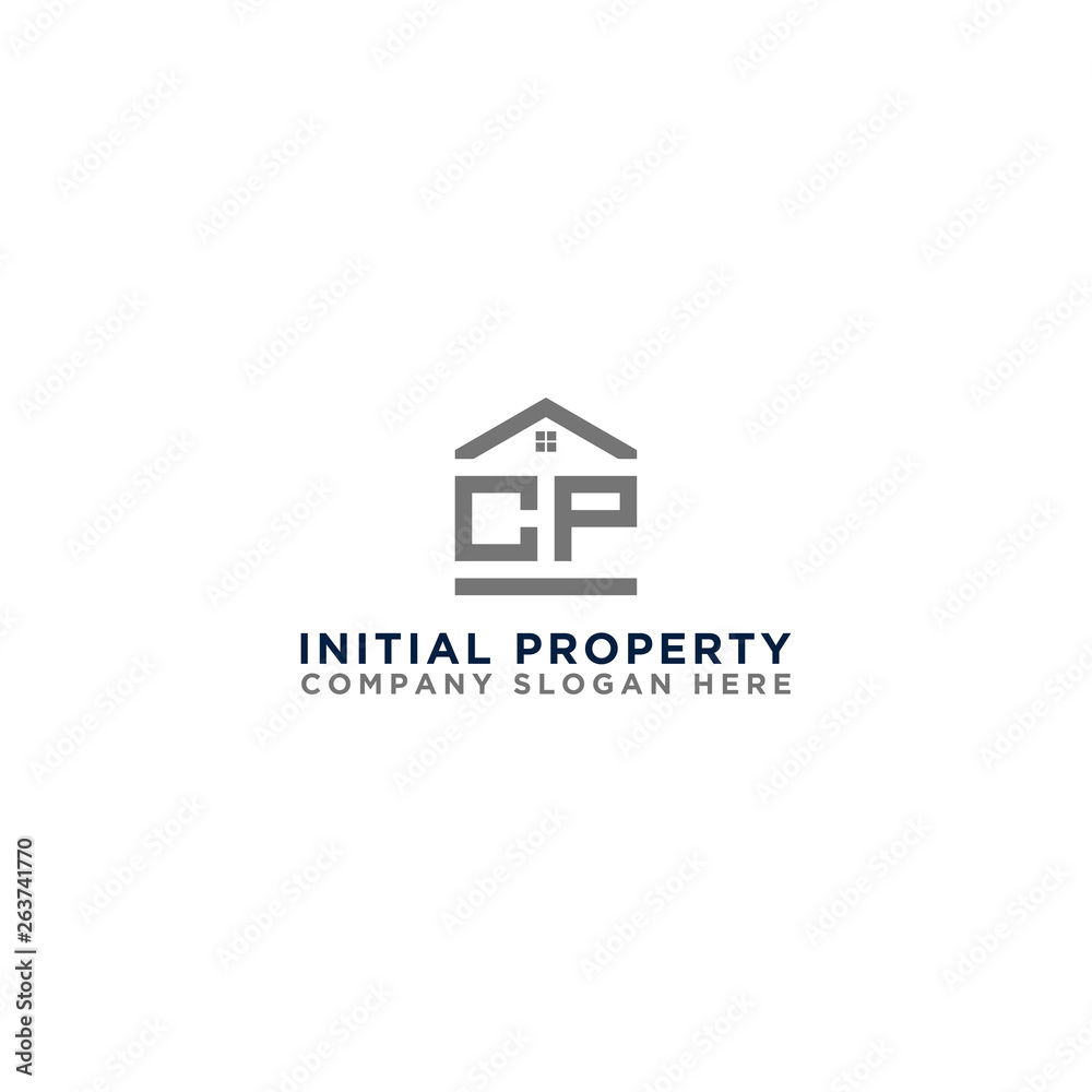 Logo template vector Design, property, real estate with the initials CP - Vector Logo template vector Design, property, real estate with the initials CP - Vector