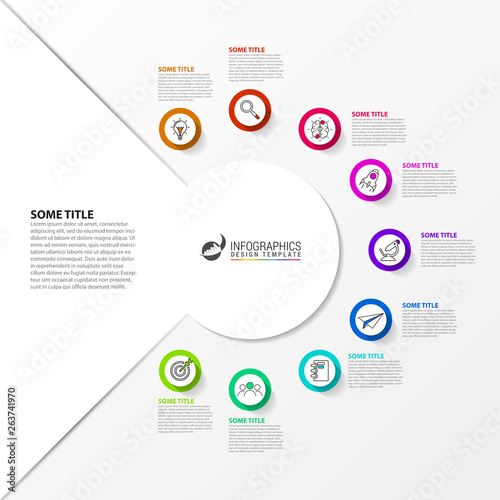 Infographic design template. Creative concept with 9 steps