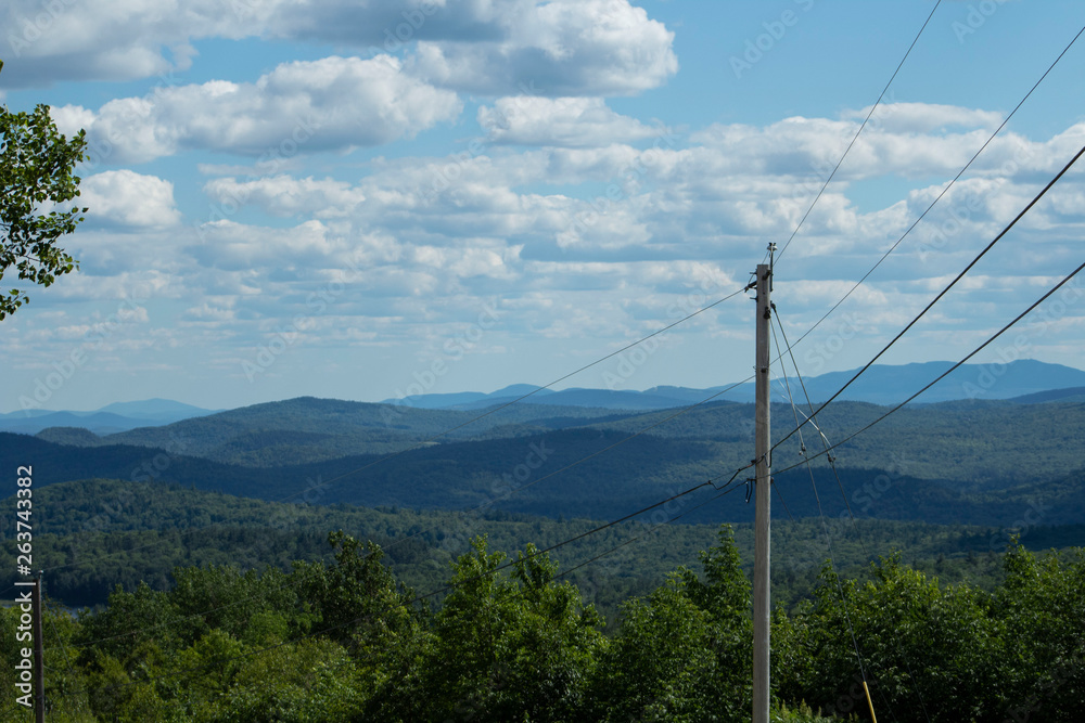landscape with blue sky