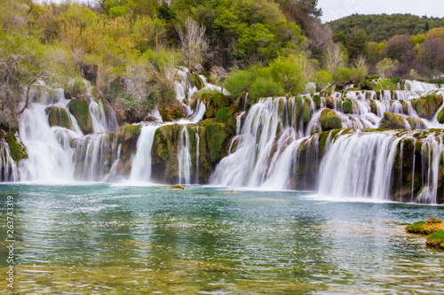 Waterfalls in Plitvice Lakes, Croatia