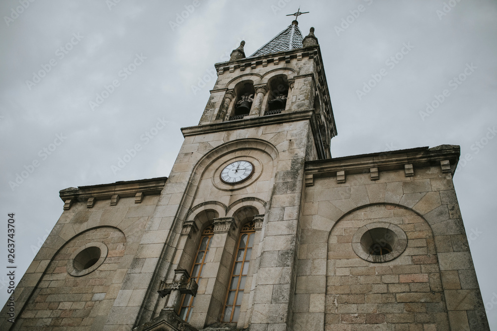 Santa Marina Church, in Sarria village, Galicia, Spain.