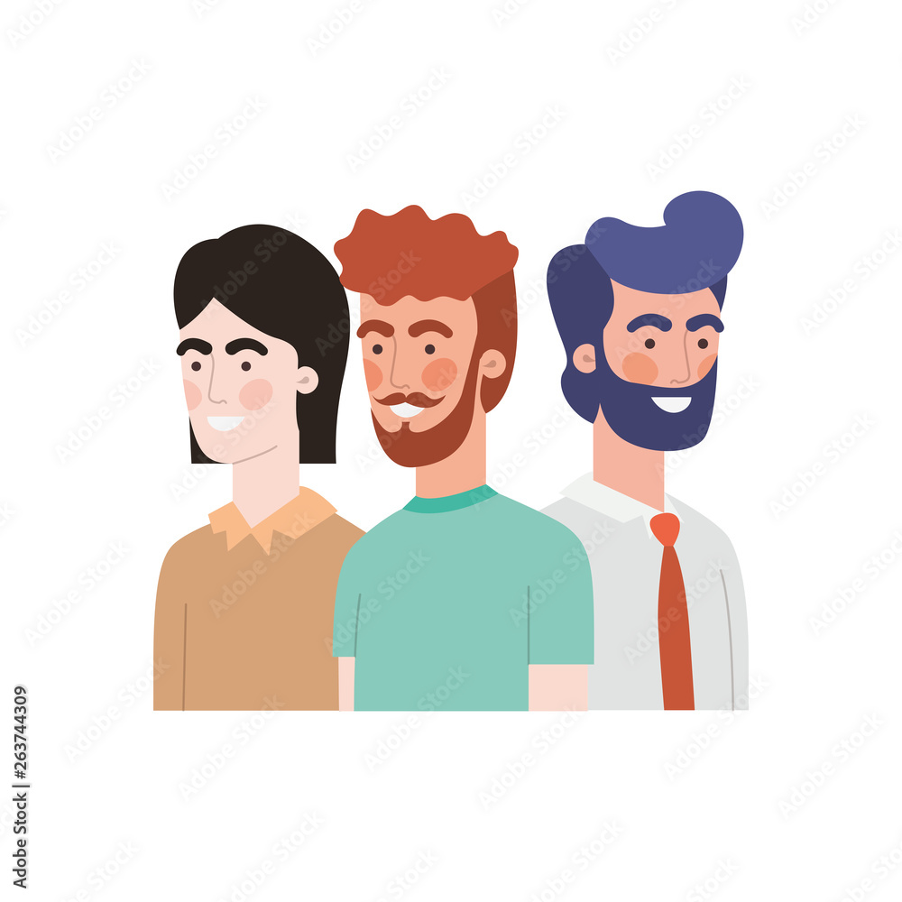 young men avatar character