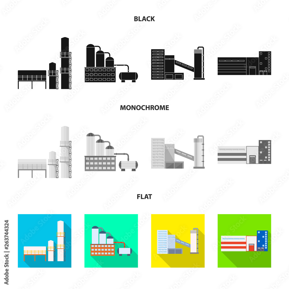 Isolated object of production and structure sign. Collection of production and technology stock vector illustration.