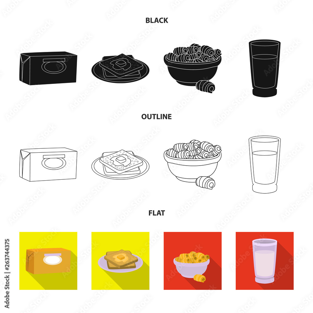 Obraz premium Vector illustration of creamy and product icon. Collection of creamy and farm stock vector illustration.
