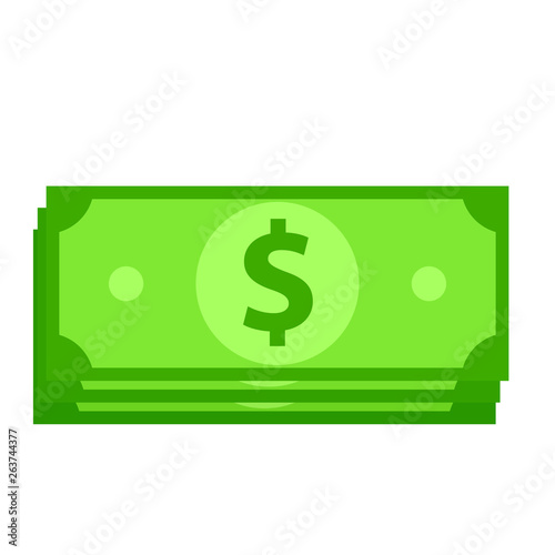 Cash money bundle icon. Clipart image isolated on white background