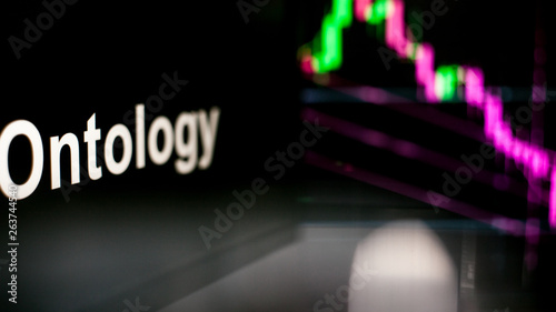 Ontology Cryptocurrency token. The behavior of the cryptocurrency exchanges, concept. Modern financial technologies.