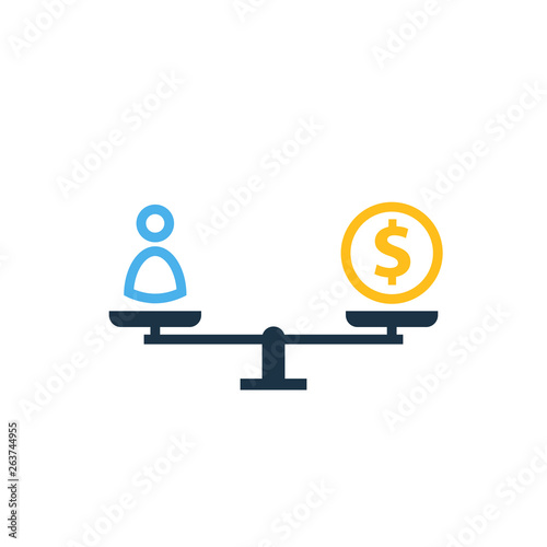 Labor cost concept icon. Clipart image isolated on white background
