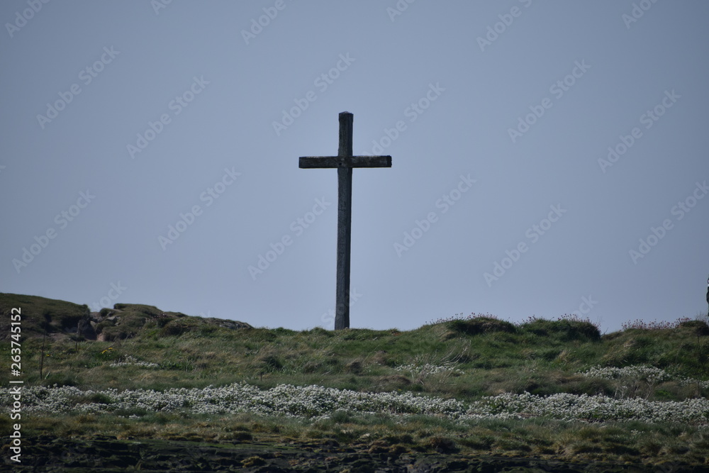 Cross on St Cuthberts Island
