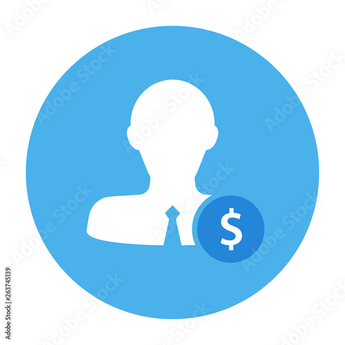 Labor cost concept button. Clipart image isolated on white background