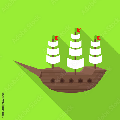Isolated object of ship and sailboat logo. Set of ship and ship stock vector illustration.