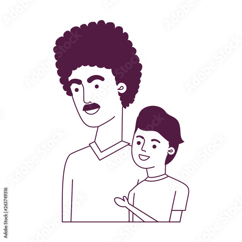 father with son avatar character