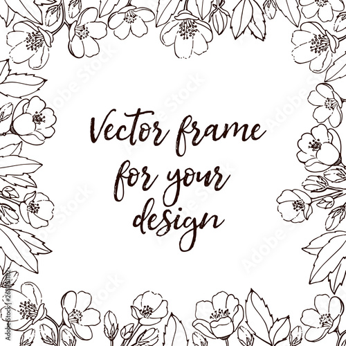 flower vector frame