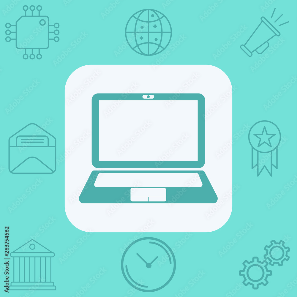 Laptop vector icon sign symbol