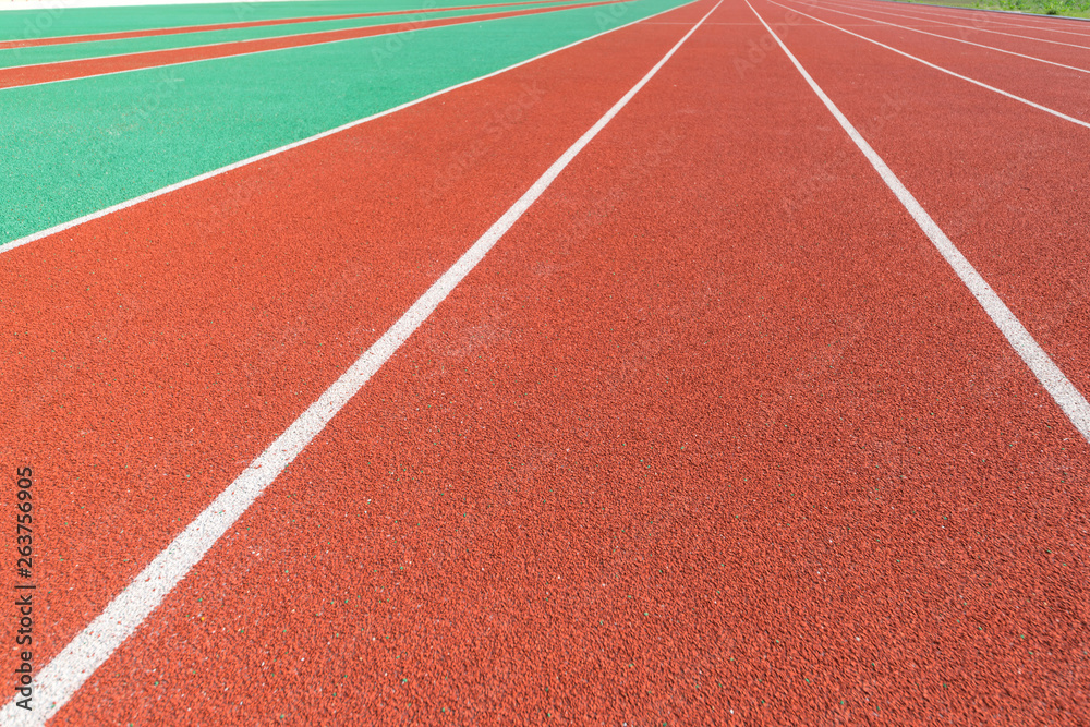 Fototapeta premium Track and field stadium and the audience seats