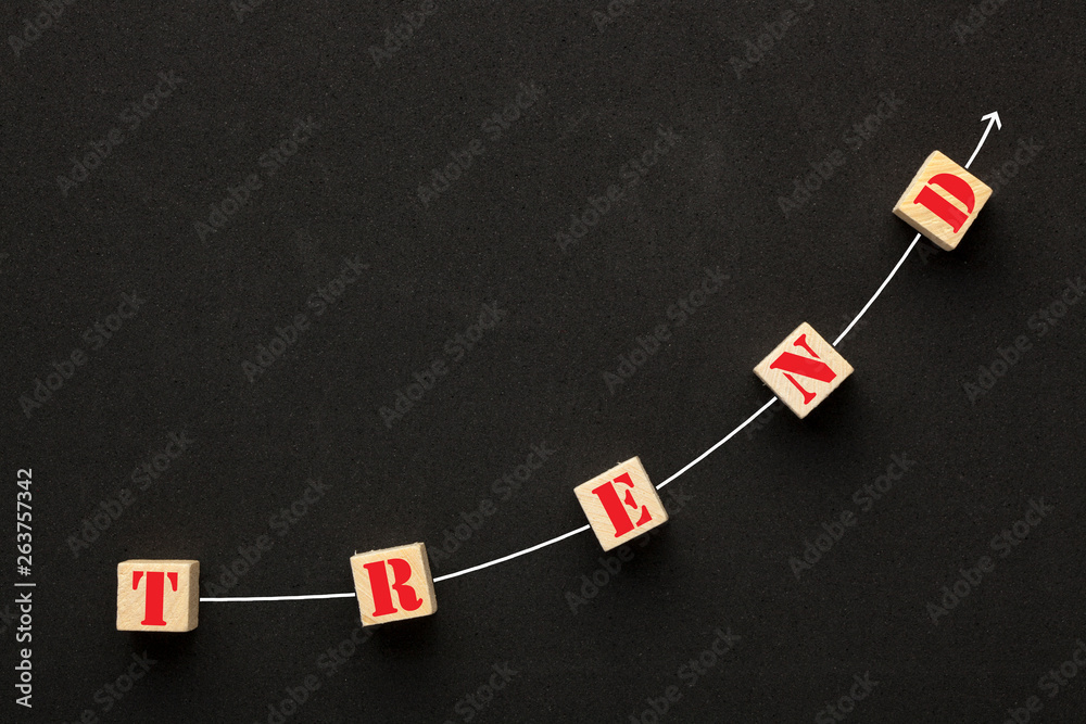 Trend with directional arrow Trend with directional arrow