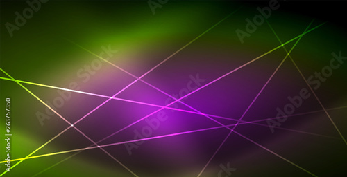 Neon glowing wave  magic energy and light motion background