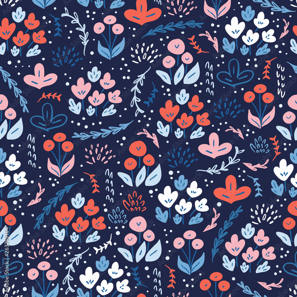 custom made wallpaper toronto digitalAbstract flowers floral seamless pattern for fabric, textile, wallpaper and other products design. Whimsical hand drawn tileable background