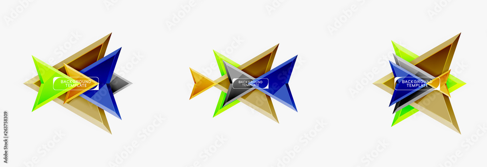 Arrows and triangles geometric design template for banner, background or logo Arrows and triangles geometric design template for banner, background or logo