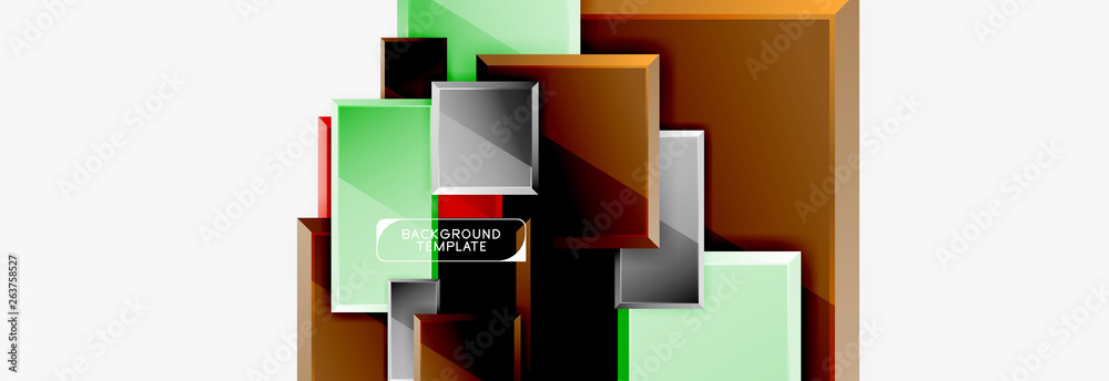 Abstract square composition for background, banner or logo