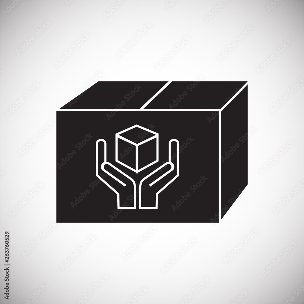 Box icon on background for graphic and web design. Simple vector sign. Internet concept symbol for website button or mobile app. Box icon on background for graphic and web design. Simple vector sign. Internet concept symbol for website button or mobile app.