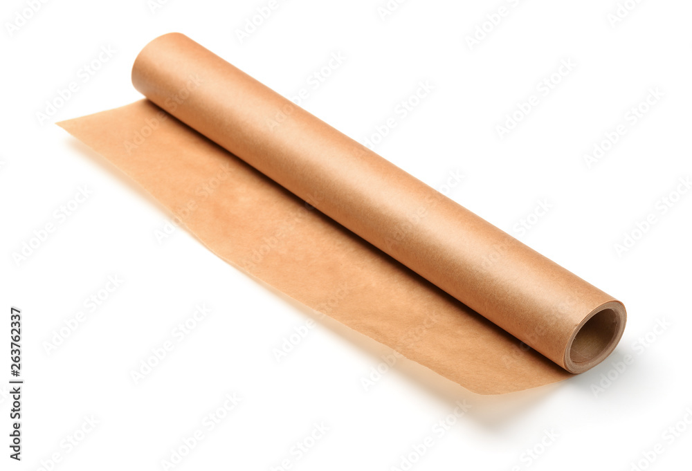 Roll of brown baking parchment paper