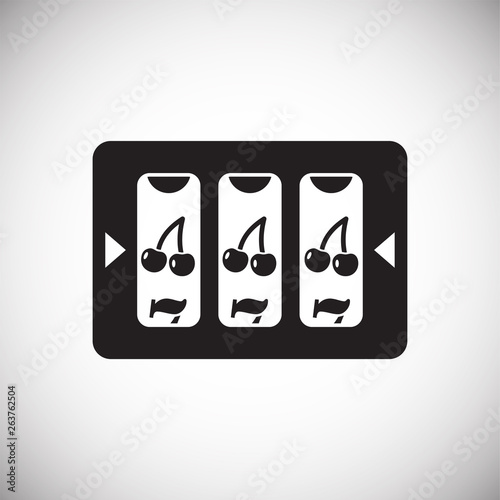 Casino icon on background for graphic and web design. Simple vector sign. Internet concept symbol for website button or mobile app.