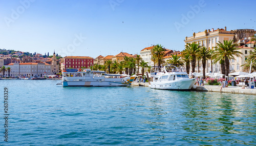 Split city embankment.