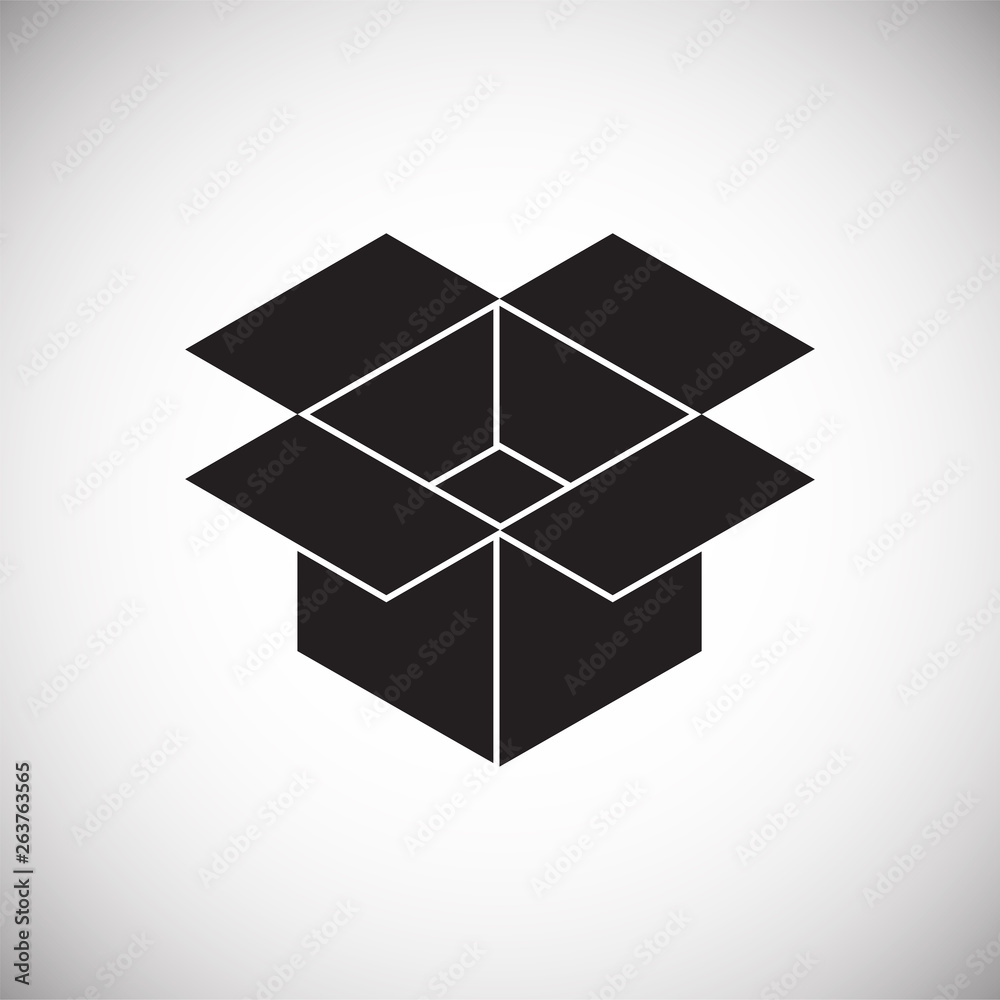 Box icon on background for graphic and web design. Simple vector sign. Internet concept symbol for website button or mobile app. Box icon on background for graphic and web design. Simple vector sign. Internet concept symbol for website button or mobile app.