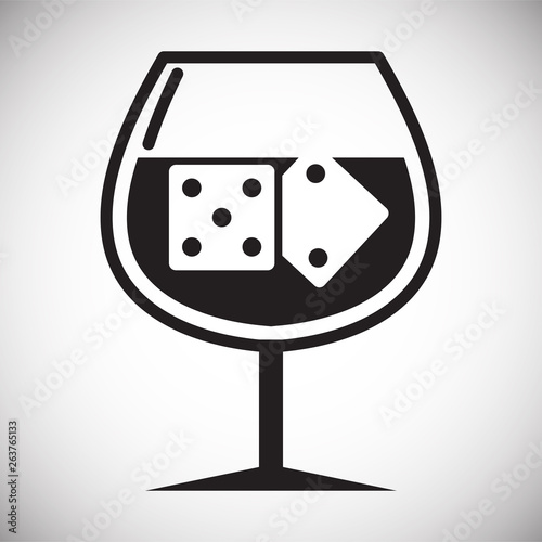 Casino icon on background for graphic and web design. Simple vector sign. Internet concept symbol for website button or mobile app.
