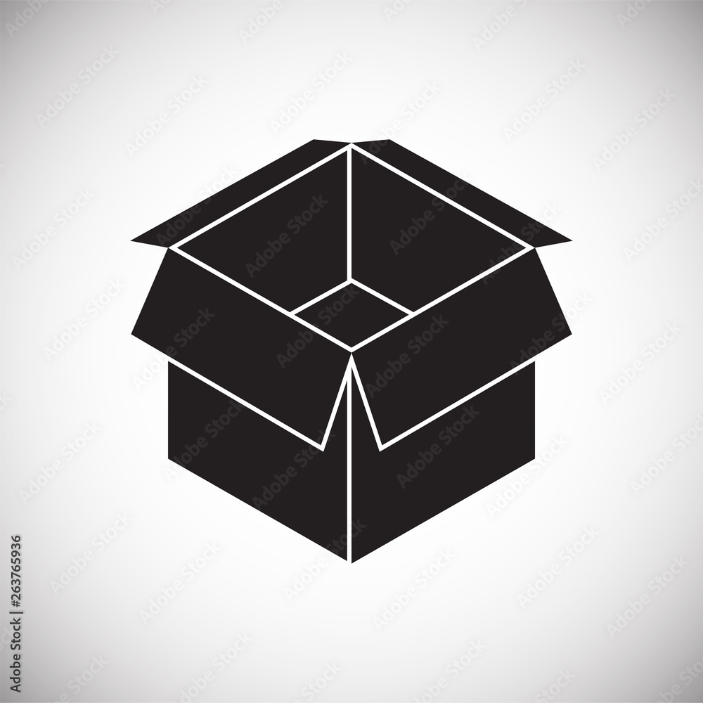 Box icon on background for graphic and web design. Simple vector sign. Internet concept symbol for website button or mobile app. Box icon on background for graphic and web design. Simple vector sign. Internet concept symbol for website button or mobile app.