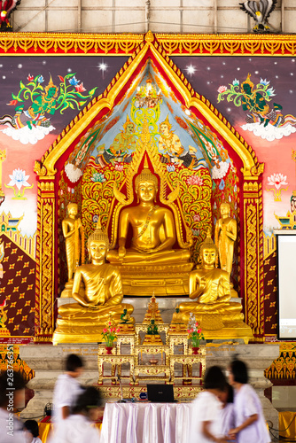 The buddha statue Golden in thailand. © KE.Take a photo