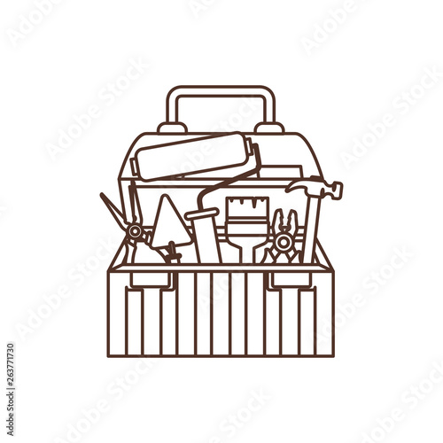 construction tool box isolated icon