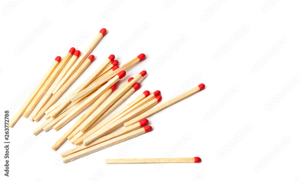A lot of matches isolated on white background A lot of matches isolated on white background