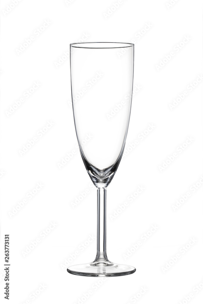 Empty glass with reflection.