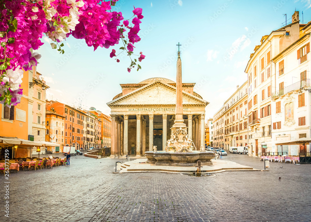 Pantheon in Rome, Italy - obrazy, fototapety, plakaty 