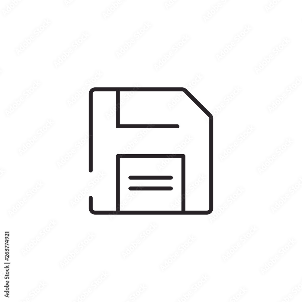 Floppy Disc Social Media Icon. Modern Simple Vector For Web Site Or Mobile App Floppy Disc Social Media Icon. Modern Simple Vector For Web Site Or Mobile App