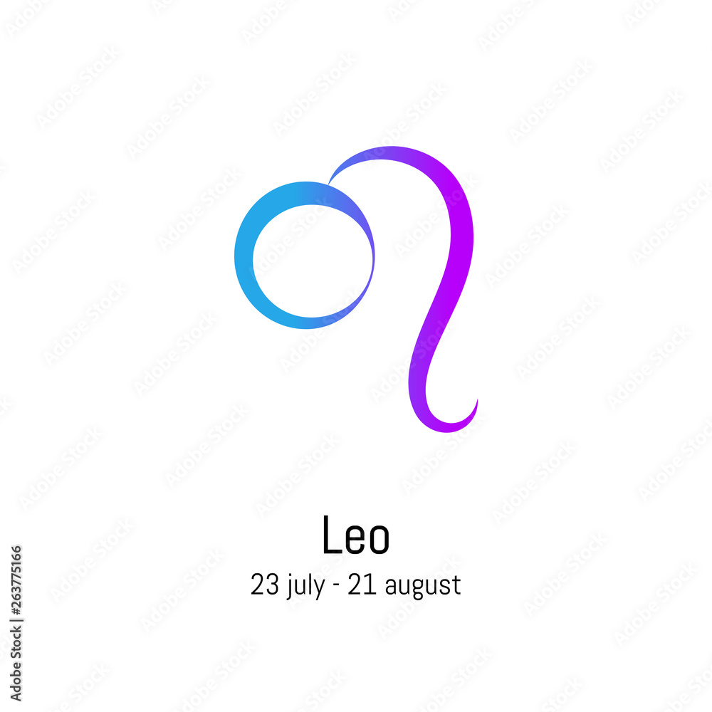 Leo zodiac sign illustration. Vector icon Leo zodiac sign illustration. Vector icon
