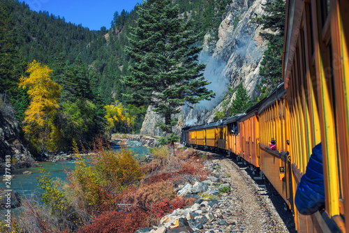 Historic steam engine train in Colorado, USA
