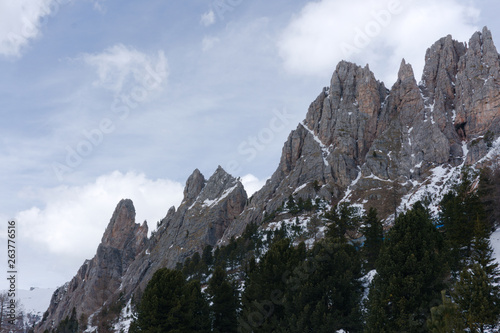 High mountain cliffs in the Dolomites